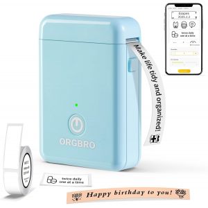 CHECARZHN--NO1-Étiqueteuse, X1 Imprimante Thermique D'Étiquettes Bluetooth, Mini Portable Étiqueteuse Autocollante Pour Téléphones Ios/Android, Machine À Étiquettes Pour Maison/Bureau/Entrepôt, Bleu - Neuf