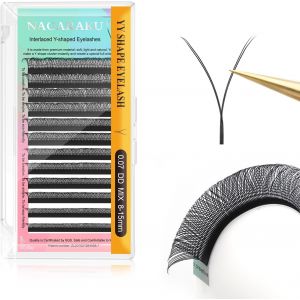 Kalanka-Yy Cils Extension 4d Y Lash Tissés En Croix À La Main Bouquet De Cils Volume Russe Faux Cils Naturel Premade Fans Préfait Ventilateur Wispies Cluster Eyelash Noir 12 Rows (0.07 Dd 8-15mm¿ - Neuf