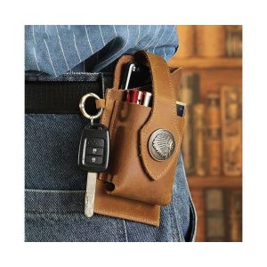 Sac banane multifonctionnel en cuir marron élégant pour téléphones et objets essentiels - Parfait pour les voyages, la randonnée et l'utilisation quotidienne ! - Neuf