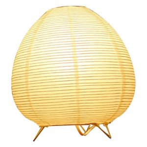 Lampe en papier de riz, lanterne japonaise, abat-jour de table avec ampoule (prise europeenne) - Neuf
