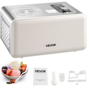 NouvelHorizonstore-Sorbeti&egrave;re Automatique Capacit&eacute; de 2 L, Turbine &agrave; Glace Sorbets avec Compresseur Int&eacute;gr&eacute;, Machine &agrave; Glace &Eacute;lectrique sans Pr&eacute;-cong&eacute;lation, avec 3 Modes, pour Desserts Snack-bars Ma - Neuf
