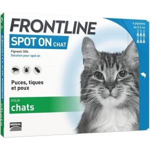 Spot-On Chat - Anti-Puces Et Anti-Tiques Pour Chat - 6 Pipettes - Neuf