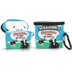 Coque de protection compatible avec Apple Airpods 4 avec porte-clés (Benjerry).[S1666] - Neuf