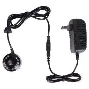 HJLIAN Brumisateur d'aquarium colore a 12 LED, pulverisateur, humidificateur et atomiseur, 100-240 V (Etats-Unis) - Neuf