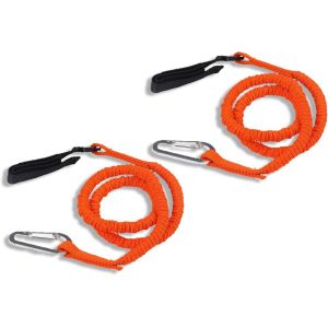 Letnerny-2pcs Laisse En Kayak Paddle, Lanière De Sécurité En Kayak Avec Boucle De Ceinture Et Crochet 36 À 72 Pouces De Porte-Pagaie Élastique Cordon D'outil Pour Pagaies De Kayak - Neuf