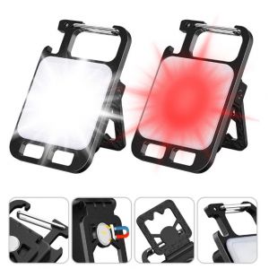 Mini LED Keychain de lampe-Torche de Pack, 1000 Lumens USB-C Rechargeable lampe de Travail, Ouvre-Bouteille et d'un Aimant, 4 Modes d'Éclairage Imperméable à l'eau pour la Réparation - Neuf