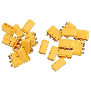5Pair XT60 (2 + 4) connecteur femelle m&acirc;le avec broche de signal et accessoires de fil de soudure de gaine pour mod&egrave;le d'avion RC - Neuf
