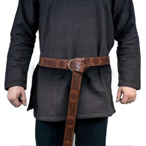M&eacute;di&eacute;val Viking Hommes Ceinture Renaissance Chevalier Ceinture En Relief Pu Cuir Anneau Ceinture Viking V&ecirc;tements Accessoires - Neuf
