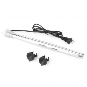 Hjlian Tige Chauffante En Acier Inoxydable Avec Ventouse Pour Aquarium, Thermostat De Reglage De La Temperature, Cn 220 V 50 W - Neuf