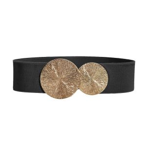 Vintage Élastique Large Ceinture Pour Les Femmes, Rétro Stretch Ceinture, Ceinture De Mode Pour Les Robes Et Les Manteaux - Neuf