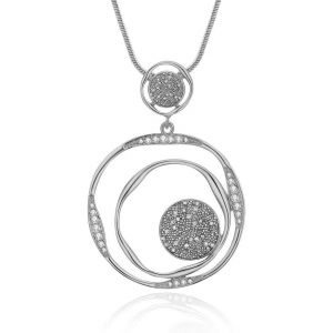 Kal-Mixte Femme Homme Gold And Silver Plated Plaqué Argent Incolore Noir Oxyde De Zirconium - Neuf