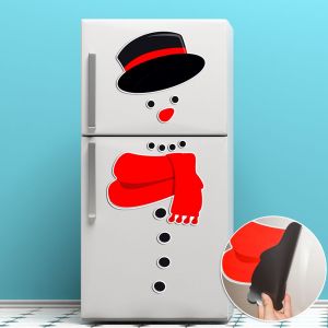 Noël Bonhomme de neige Aimants pour Réfrigérateur Décorations de Big Red et Black Buffalo Plaid Magnétique Frigo Stickers Décorations de Noël pour la Porte du Réfrigérateur Armoires Métalliques - Neuf