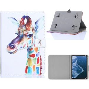 Coque Universelle Pour Wqplo Tablette 10 Pouces/Hotlight Tablette/Brillar Tablette/Yestel Tablette 10 Pouces, &Eacute;tui De Protection En Cuir Pu Pour Tablette (Cerf Color&eacute;) - Neuf