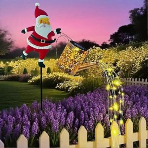 No&euml;l Solaire Bouilloire Lumi&egrave;res de la Pelouse du Jardin D&eacute;coratif Santa Claus Bouilloire Sol Lampe Solaire LED les Lumi&egrave;res de la Nuit la D&eacute;coration Ext&eacute;rieure - Neuf