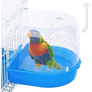 Tube De Bain D'oiseaux De Luxe Pour Perruches Et Conures - Installation Facile, Conception S&ucirc;re Et Propre Pour Un Moment De Bain Agr&eacute;able - Neuf