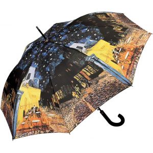 Parapluie Canne Grand Robuste Ouverture Automatique Art Vincent Van Gogh : Caf&eacute; De Nuit - Neuf