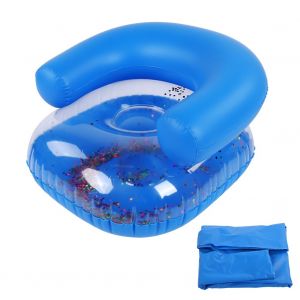 Canape Gonflable Portable De Securite Pour Bebe (Transparent + Bleu) - Neuf