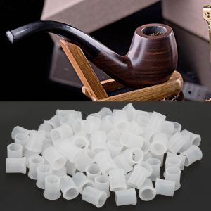 Embouts jetables pour pipe a cigarette, 100 pieces, noir/blanc, embouts en caoutchouc (#3) - Neuf