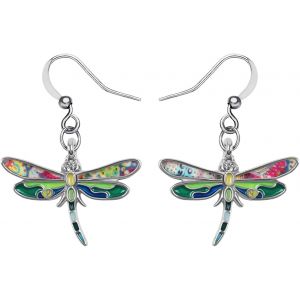 Kal-Boucles D'oreilles Alliage D'&eacute;mail Libellule Pendantes Pour Femmes Filles Enfants &Eacute;t&eacute; Insectes Bijoux Libellule Cadeaux - Neuf
