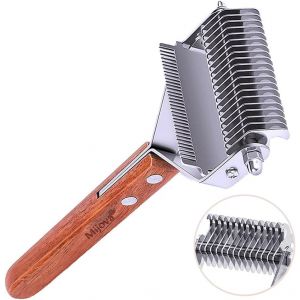 Jgd-Brosses Pour Chiens Et Chats, R&acirc;teau D&eacute;m&eacute;loir &Agrave; Double Rang&eacute;e, &Eacute;limine Les N?uds, R&acirc;teau &Agrave; Sous-Poil, Massage Et Protection Capillaire Sup&eacute;rieure, Peigne Pour Poil Long Et Court - Neuf