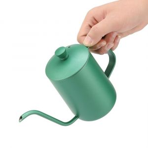 (Vert)600ml Bouilloire à Café En Acier Inoxydable Théière à Bec De Cygne Avec OB - Neuf