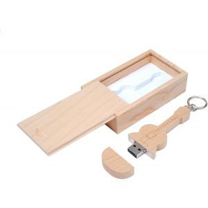 Cl&eacute; USB en forme de guitare en bois d'&eacute;rable 2.0/16GB Bois d'&eacute;rable - Neuf
