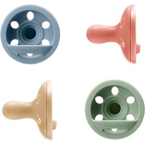Sucette Imitant Le Sein,6-18 Mois,Lot De 4,Légère,Orthodontique,Design En Une Seule Pièce En Silicone,Tétine Symétrique - Neuf