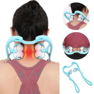 Appareil De Massage Manuel Pour La Nuque Et Les &Eacute;paules, Par Pression Des Doigts, Pour Un Massage Musculaire Profond Des Points De D&eacute;clenchement, Bleu. - Neuf