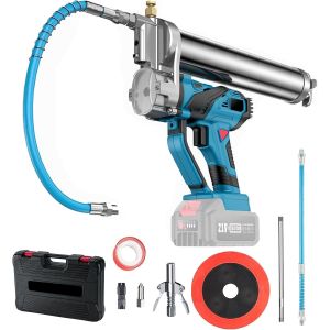 MEVRONISSHOP-Pompe A Graisse Electrique Compatible avec Makita 18 V Batterie - 6 OZ/Min - 10000 PSI Pistolet &agrave; Graisse sans Fil avec Tuyaux, Tuyau de 45 cm, 1 Pince-&eacute;tau, Pointe Pointue, Cheveux Cour - Neuf