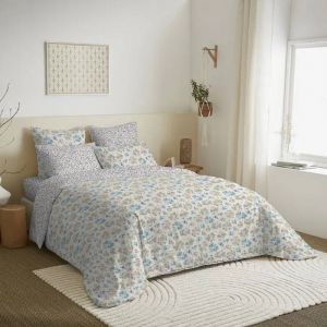 Pack Complet Housse De Couette - Tanya - R&eacute;versible - 240 X 220 Cm - 100% Coton - Lavable En Machine - Neuf
