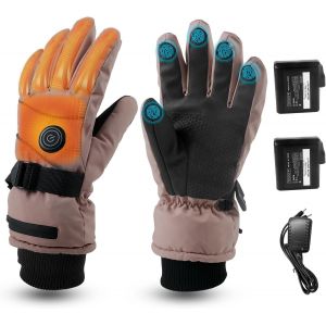 Gants Chauffants Pour Homme Et Femme, 7,4 V 5000 Mah, 3 Niveaux De Chaleur, Gants Chauffants &Eacute;lectriques, Imperm&eacute;ables Pour &Eacute;cran Tactile, Gants Chauffants Pour Cyclisme, Ski, Randonn&eacute;e, Chasse - Neuf