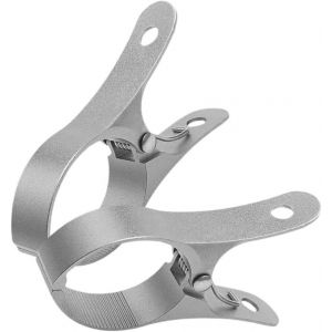 Pack de 2 Argent Serviette de Plage Clips de coupe-Vent en Metal Quilt Clips Piscine President des pinces a Linge pour la Couverture de Croisiere Chaise de Salon - Neuf