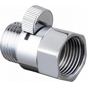 KAL-Vanne D'Arrêt 1/2, Economiseur D'Eau Pour Douche, Contrôle Du Débit De La Douche, Limitateur Debit Douche Pour Pommeau De Douche Tuyau De Douche Tuyau D'Arrosage Pièce De Rechange Universelle - Neuf