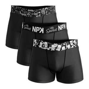 Boxer No Publik Featuring Simpsons Homme Confort Et Fantaisie En Coton -Assortiment Modèles Photos Selon Arrivages- Pack De 3 Boxers 1533 En Coton - Neuf