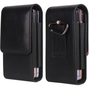 CAUC-Sacoche Ceinture Cuir Homme pour T&eacute;l&eacute;phone Portable, Pochette Smartphone Ceinture avec Porte-cartes, Etui Telephone Cuir Sacs de Taille Sac Banane Housse de Transport Holster avec Boucle de Cein - Neuf