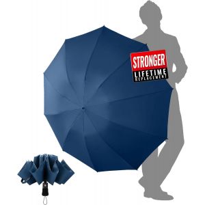 Parapluie Pliant Invers&eacute; Compact - Parapluies De Voyage Portables Pour La Pluie, Parapluie Homme Automatique Resistant Vent, - Neuf
