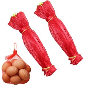 MEVRONISSHOP-Sac en Filet en Plastique, 200 Pi&egrave;ces Sac en Filet R&eacute;utilisable, Maille D'emballage de Fruits et L&eacute;gumes pour Sac de Filet D'oeufs, Noix, &Eacute;picerie, Protection de Plantation de Fruits et - Neuf