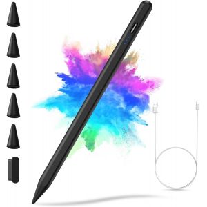 Eryi-Stylet Ipad, Pencil Ipad Avec Recharge Rapide 15 Min, Stylet Tablette Ipad Avec Rejet De Paume,Stylo Pour Ipad 11/10/9/8/7/6 Gén,Pro 3/4/5/6/M4, Air 3/4/5 Mini 5/6 2018-2025 - Neuf