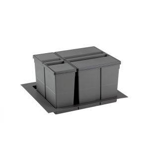 Trieur &Agrave; D&eacute;chets 9xl Systeme 600mm 1x26l+1x11l Gris - Neuf