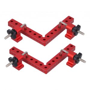 XYONG Lot de 2 pinces de serrage a angle droit et a positionnement a 90¡ã, accessoires pour le travail du bois, 160 mm - Neuf