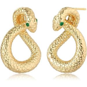 Kal-Boucles D'oreilles Plaqu&eacute;es Or 18 Carats Avec Zircone Cubique Pour Femmes Et Filles - Neuf