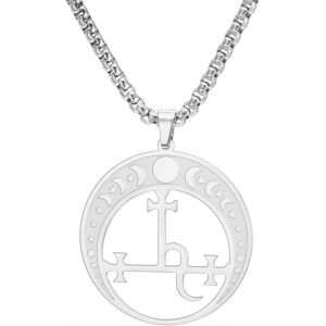 Kal-Lilith Collier Pour Les Femmes Sigil De Lilith Déesse Phase De La Lune Pendentif Collier Sorcière Païenne Hécate Mythologie Amulette Triple Lune Déesse Bijoux Cadeaux De Sorcière Hommes - Neuf