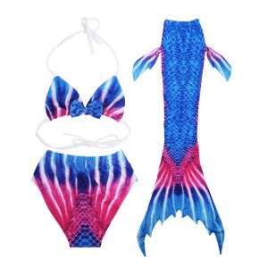 Maillot De Bain Trois Pieces Pour Filles, Bikini Sea Maid, Maillot De Bain Creatif Pour Enfants Avec Queue De Poisson (120) - Neuf