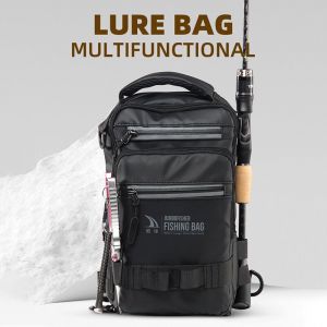 Sac À Dos Multifonctionnel Pour Matériel De Pêche,Boîte À Leurres,Sac De Rangement D'équipement,Sac Banane Pour Hommes,Sac À Dos De Pêche,Faux Appât - Neuf