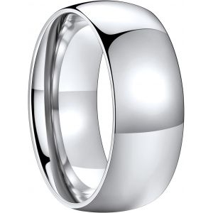 Yemaesre-Bague Simple Pour Femme Homme, Bague Anneau En Acier Inoxydable/Plaqué Or/Noir, Alliance De 2/4/6/8 Mm De Large, 10 Tailles Disponibles De 47 À 67 - Neuf