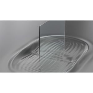 Verre feuillet&eacute; tremp&eacute; garde-corps - 8+8 mm - 990 &times; 980 mm - Bords polis - Fum&eacute; - Neuf