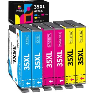 ERYI-35Xl Cartouches D'Encre Compatible Pour Cartouches Compatible Pour Epson 35Xl Pour Workforce Pro Wf-4740 4730Dtwf Wf-4725 4720Dwf (2 Cyan 2 Magenta 2 Jaune) - Neuf