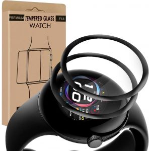 Kal-Lot De 2 Films De Protection D'écran En Verre Blindé Pour Google Pixel Watch 3/2/1 41 Mm, Sans Bulles, Anti-Rayures, Toucher Sensible, Anti-Huile, Ultra Transparent Google Pixel Watch 41 Mm - Neuf