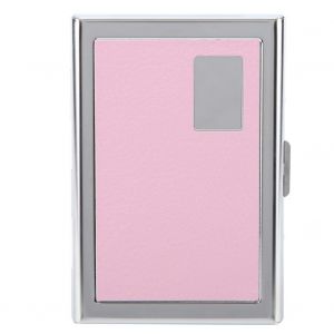 HJLIAN Etui de protection pour carte de credit, antimagnetique et antivol (PU rose + piece metallique) - Neuf