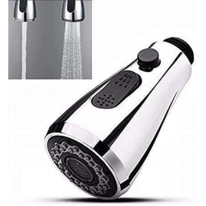 TUEJ-Douchette Rétractable Evier Robinet Cuisine Avec Bouton Stop 2 Types De Jet Pro Tête Universelle Pour Mitigeur Wc Robinet Salle De Bain - Neuf